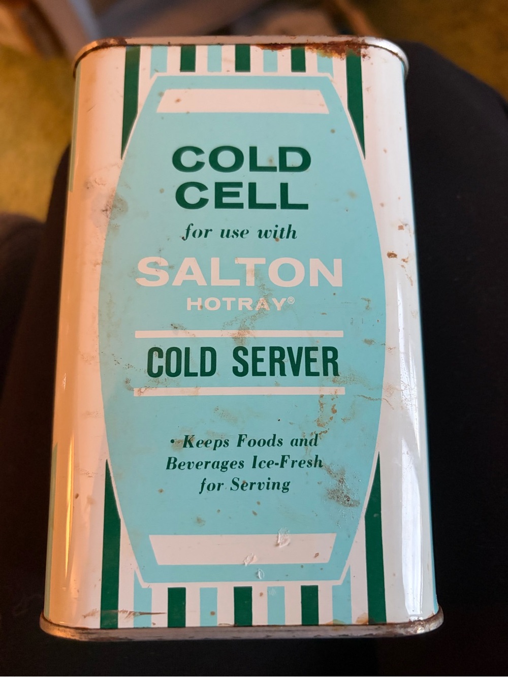 Vintage Cold Server Cold Cell - Aqua/White